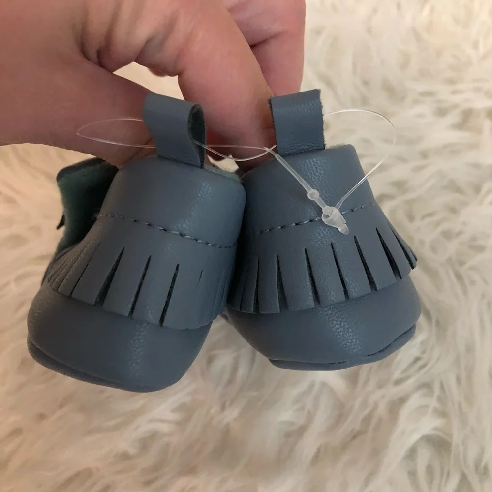 Carter’s Child of Mine Baby Moccasins Blue New